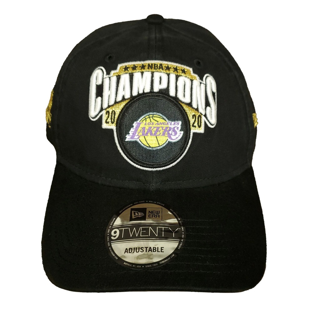LA Lakers New Era Dad Hat Cap 9twenty 920 3D Logo NBA Champions 2020 Black NWT